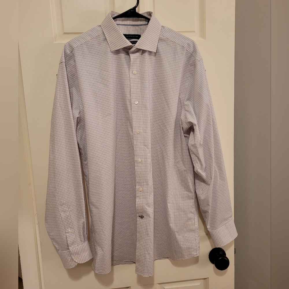 Tommy Hilfiger THFlex Supima Regular Fit Stretch Button Down, Size L, 16.5